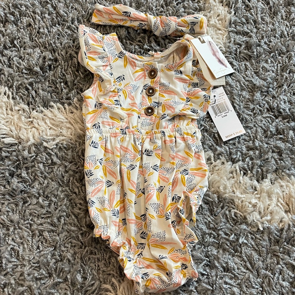 Jessica Simpson, 3-6 month outfit with matching headband